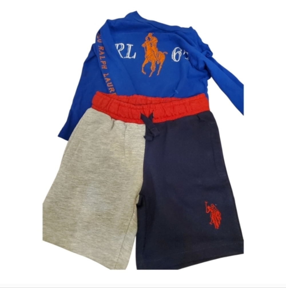 🩵 Ralph Lauren Kids' Navy and Gray Shorts